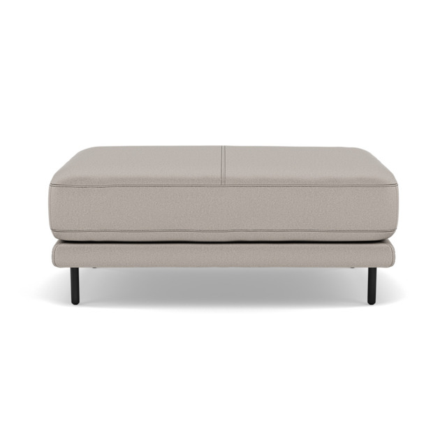 Morris Large Footstool - Rectangular footstool A Fabric - BFAMAD-02 SILVER GREY - image 1