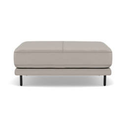 Morris Large Footstool - Rectangular footstool A Fabric - BFAMAD-02 SILVER GREY