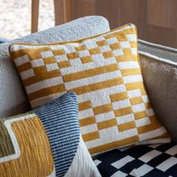 Lohko Woven Yellow Cushion - Lohko Woven Cushion Ochre 45CM