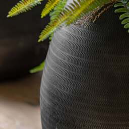 Artistic Aluminium Tall Black Vase - DISC Artistic Aluminium Tall Vase Arrow Black - thumbnail 2
