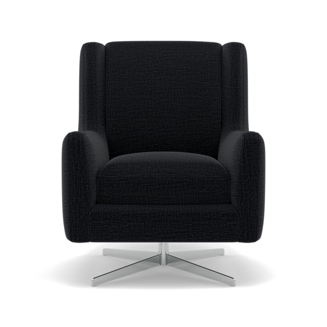 Chilton Swivel Armchair - Swivel Chair Fabric - Kobe Charcoal - image 1