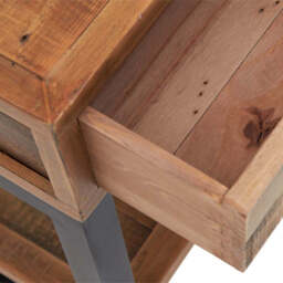 Detroit Side Table - Lamp Table Oaklands & Rustic Natural Finish - thumbnail 3