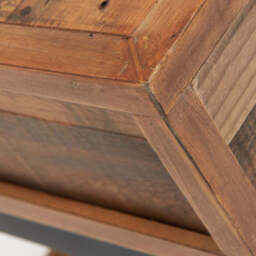 Detroit Side Table - Lamp Table Oaklands & Rustic Natural Finish - thumbnail 2