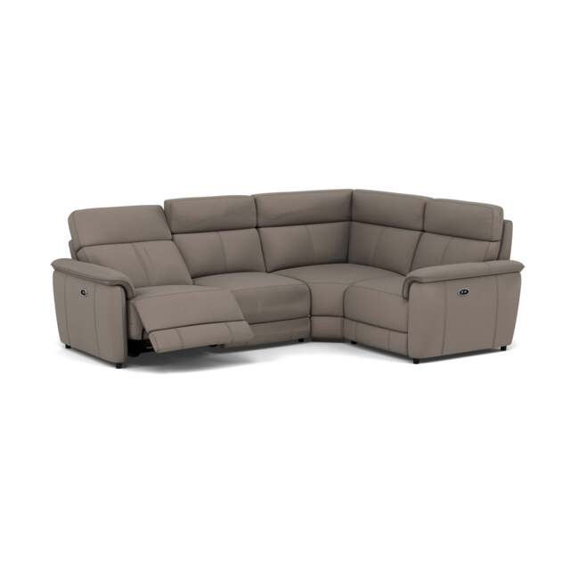 Orkney Small Corner Recliner Sofa - Combination 8 2.5 Corner 1.25 Power Fabric - Right Hand Facing - Power Recliner with USB - BFA-MAD-03 DARK GREY - image 1