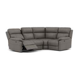 Fara Small Corner Recliner Sofa - Combination 5 2 Corner 1 with 2 Power Recliners Cat 25S - Right Hand Facing - Power Recliner with USB - NCS-232E  GRANITE - thumbnail 1