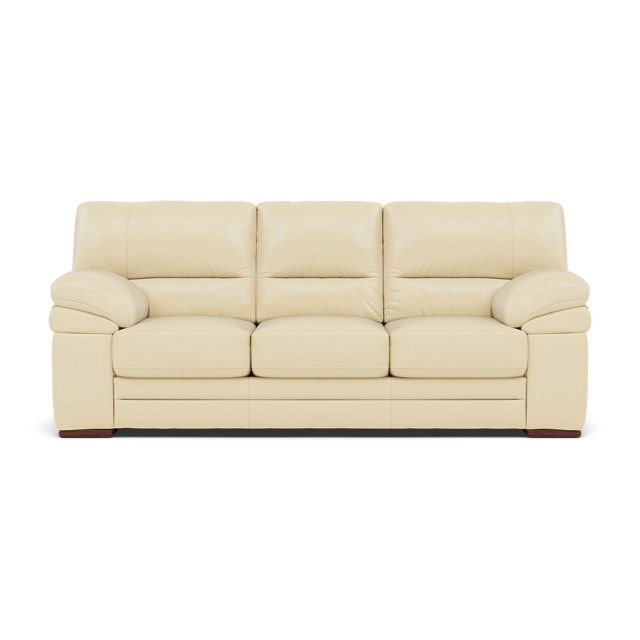 Gino 3 Seater Sofa - 3 Seater Sofa Cat 60 - Cat-60/02 Montana Cool Cream / Wooden Feet - image 1