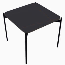 Rocco Black and Gold End Table - End Table Black & Gold Ceramic Top / Black Powder Coated Metal Legs - thumbnail 2