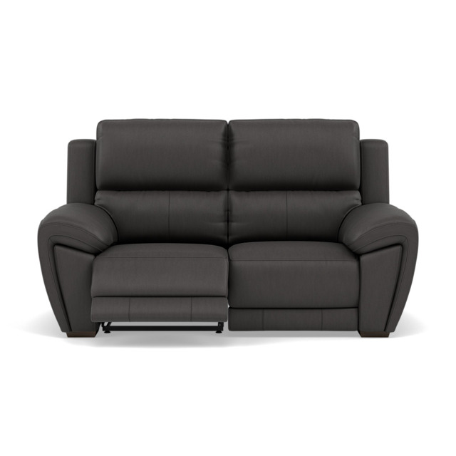 Echo 2 Seater Recliner Sofa - 2 Seater 2 Power Recliners Lumber Support Cat 25S - Power With Power Headrest Footrest Lumbar & USB - NCS-180E SLATE GREY - image 1