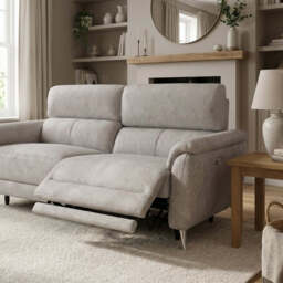 Sol 3 Seater Recliner Sofa - 3 Seater Power Recliner Sofa with Head Tilt F6 - Dexter Stone 43502 - thumbnail 3