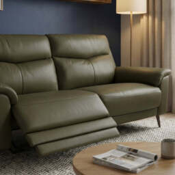 Revel Small 3 Seater Recliner Sofa - 2.5 Seater Sofa with 2 Power Recliners (Compact) Cat 20S - Power Recliner with USB - NWS-516E LIGHT GREY - thumbnail 3