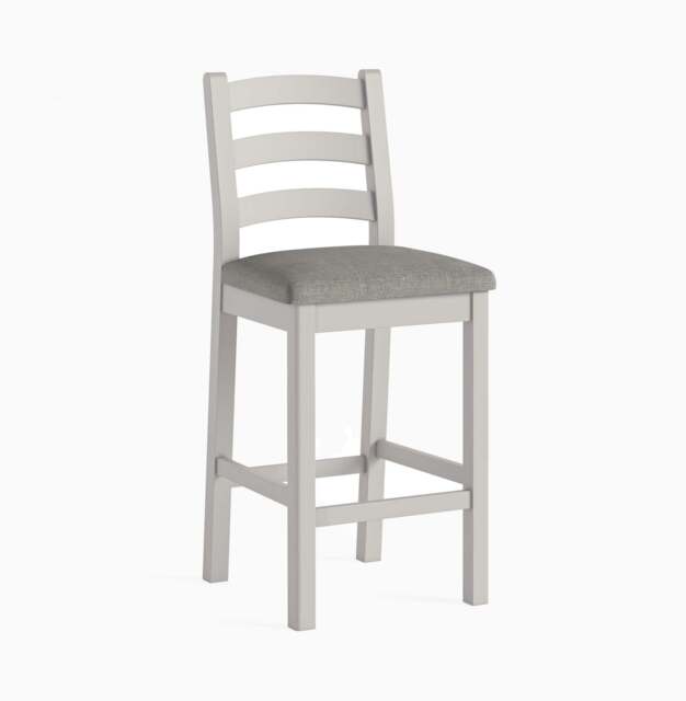 Salford Bar Stool - Bar Stool Stone Grey / Grey Fabric - Grey - image 1