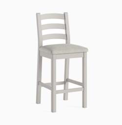 Salford Bar Stool - Bar Stool Stone Grey / Grey Fabric - Grey - thumbnail 4