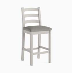 Salford Bar Stool - Bar Stool Stone Grey / Grey Fabric - Grey - thumbnail 1