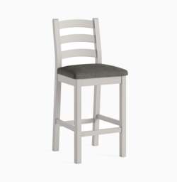 Salford Bar Stool - Bar Stool Stone Grey / Grey Fabric - Grey - thumbnail 3