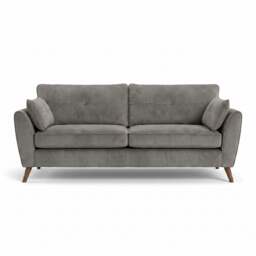 Zara 4 Seater Sofa - 4 Seater Sofa - Plush Silver / Light Feet