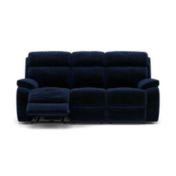 Galaxy 3 Seater Recliner Sofa - 3 Seater Sofa 2 Manual Recliners Fabric - Manual Recliner - FAB-MEG-28  NAVY