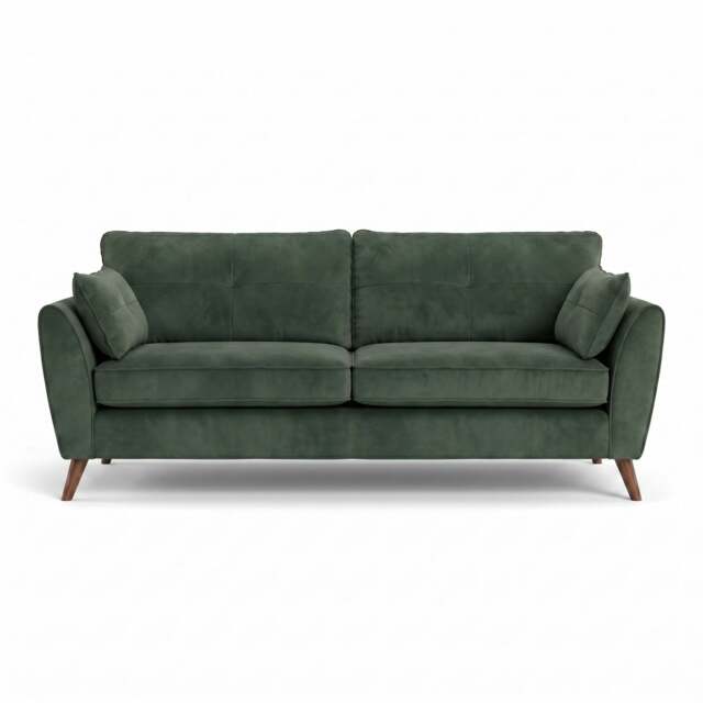 Zara 4 Seater Sofa - 4 Seater Sofa - Plush Emerald / Dark Feet - image 1