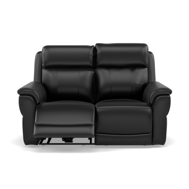 Juno 2 Seater Recliner Sofa - 2 Seater Sofa 2 Power Recliners Lumbar Support Cat 60 - Power with Power Lumbar & USB - Cat-60/22 Montana Jet Black - image 1