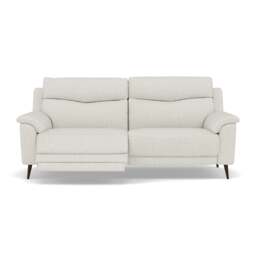 Revel 3 Seater Recliner Sofa - 2.5 Seater Sofa with 2 Power Recliners Fabric - Power Recliner with USB - FAB-LKV - 18 FROST - thumbnail 1