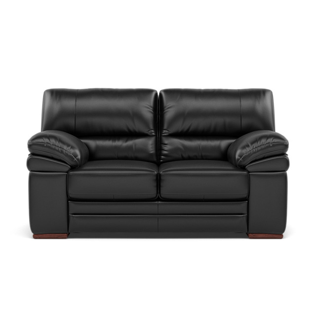 Gino 2 Seater Sofa - 2 Seater Sofa Cat 55 - Cat-55/72 New Club Dark Grey / Wooden Feet - image 1