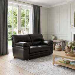 Gino 2 Seater Sofa - 2 Seater Sofa Cat 55 - Cat-55/72 New Club Dark Grey / Wooden Feet - thumbnail 2