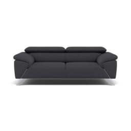Nicoletti Puccini Small 3 Seater Sofa - 2.5 Seater Sofa NA - Coupe' FR 610 Anthracite - thumbnail 1