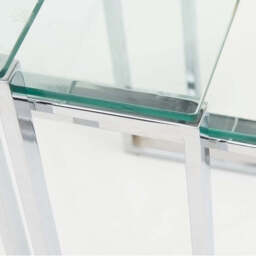 Paloma Nest of Tables - Nest of Tables Clear Glass/Chrome - thumbnail 5