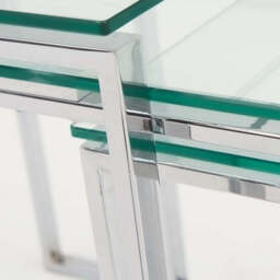 Paloma Nest of Tables - Nest of Tables Clear Glass/Chrome - thumbnail 6