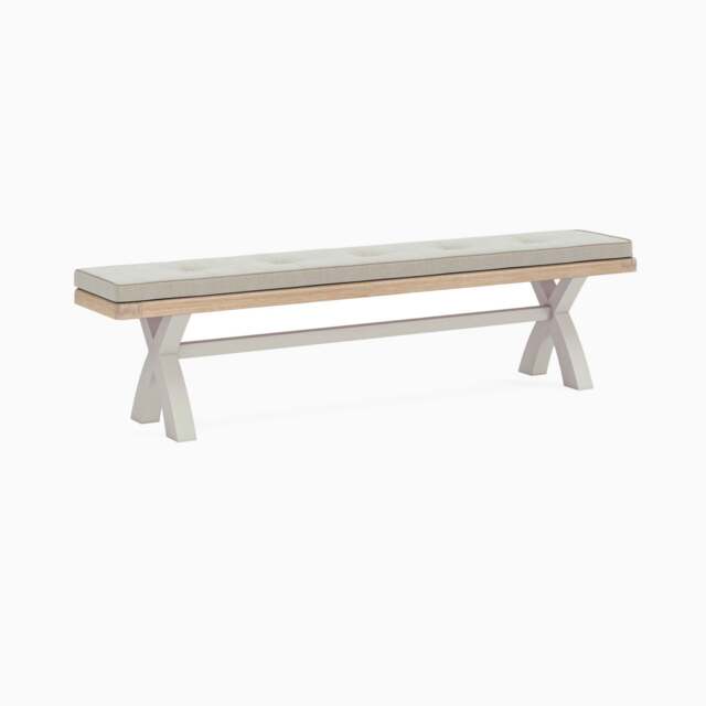 Salford Cross Bench - Cross Bench Stone Grey / Charcoal Fabric - Charcoal - image 1