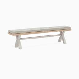 Salford Cross Bench - Cross Bench Stone Grey / Charcoal Fabric - Charcoal - thumbnail 1