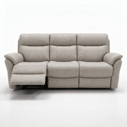 Cava 3 Seater Power Recliner - 3 Seater Sofa 2 Power Recliners Fabric - Power Recliner with USB - FAB-NTS - 17 TERRACOTTA
