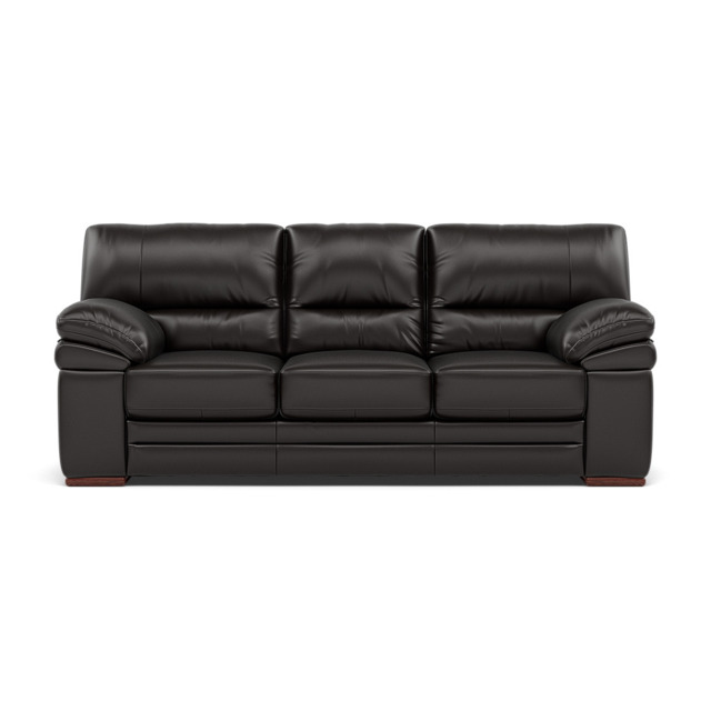 Gino 3 Seater Sofa - 3 Seater Sofa Cat 60 - Cat-60/09 Montana Black Coffee / Wooden Feet - image 1