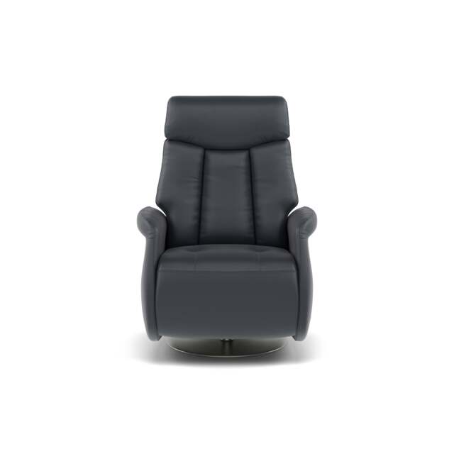 Nicoletti Break Recliner Armchair - Power Chair with Round Metal Base CB - Macao Blu-S 81 - image 1