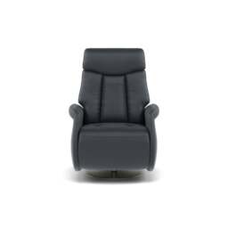 Nicoletti Break Recliner Armchair - Power Chair with Round Metal Base CB - Macao Blu-S 81