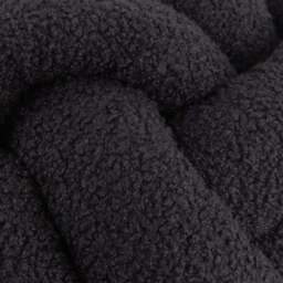 SALE Boucle Knot Fleece Cushion Black - thumbnail 2