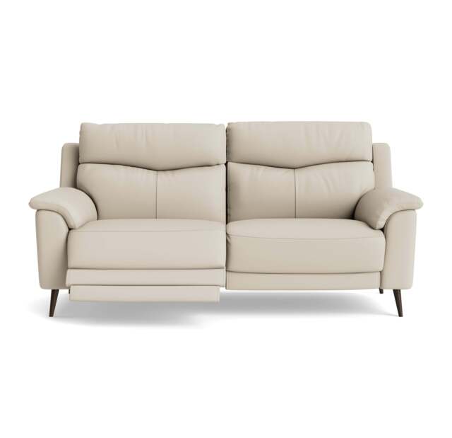 Revel Small 3 Seater Recliner Sofa - 2.5 Seater Sofa with 2 Power Recliners (Compact) Cat 20S - Power Recliner with USB - NWS-521E FROST - image 1