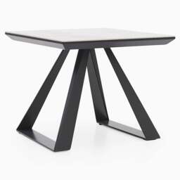 Romany Side Table - Lamp Table Light Grey Ceramic / Dark Grey - thumbnail 3