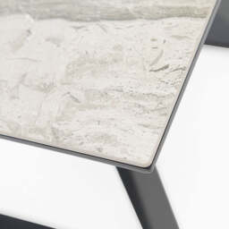 Romany Side Table - Lamp Table Light Grey Ceramic / Dark Grey - thumbnail 6