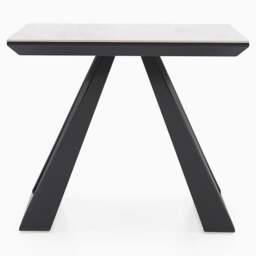 Romany Side Table - Lamp Table Light Grey Ceramic / Dark Grey - thumbnail 1