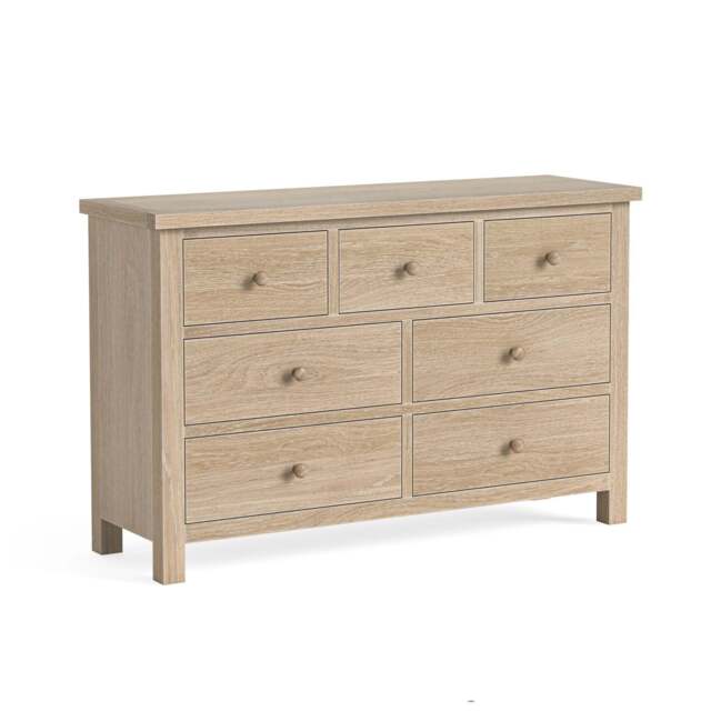 Elmstead Oak 3 Over 4 Drawer Chest - 3 Over 4 Drawer Chest Oak - image 1