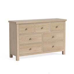 Elmstead Oak 3 Over 4 Drawer Chest - 3 Over 4 Drawer Chest Oak - thumbnail 1