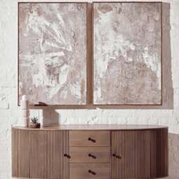 SALE Astratto Set Of 2 Neutral Textured Canvas