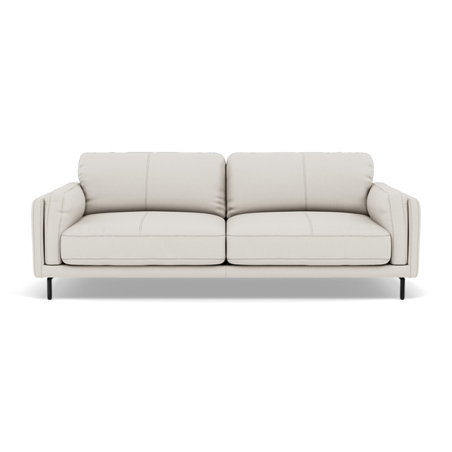 Morris 3 Seater Small Sofa - 2.5 Seater Sofa Compact Cat 25 - NC-744D STAR WHITE - image 1