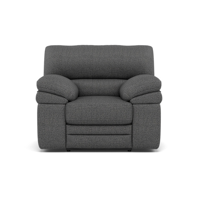 Gino Recliner Armchair - Power Recliner Armchair with USB F8 - Power Recliner with USB - Hopsack Charcoal 70006 - image 1