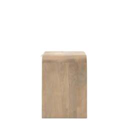 Colonna Bedside Table - 1 Drawer Bedside 45cm Natural Mango Wood / Brass - thumbnail 6