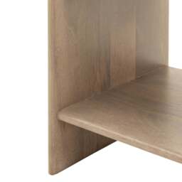 Colonna Bedside Table - 1 Drawer Bedside 45cm Natural Mango Wood / Brass - thumbnail 8