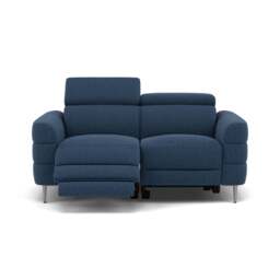 Hoy 2 Seater Recliner Sofa - 2 Str W/ 2 Power Recliner W/ 2 Manual Headrest Fabric - Power with Manual Headrest - KB-1290-UK Amigo Navy - thumbnail 1