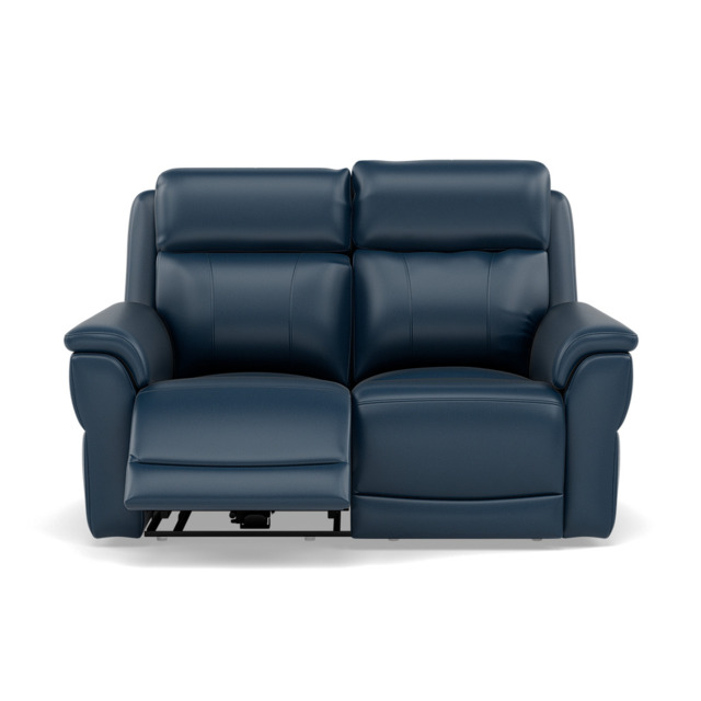Juno 2 Seater Recliner Sofa - 2 Seater Sofa 2 Power Recliners Lumbar Support Cat 60 - Power with Power Lumbar & USB - Cat-60/17 Montana Ocean - image 1