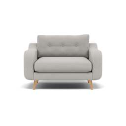 Phoebe Loveseat - Snuggler Chair Grade B - Plush Velvet Silver / Natural - thumbnail 1