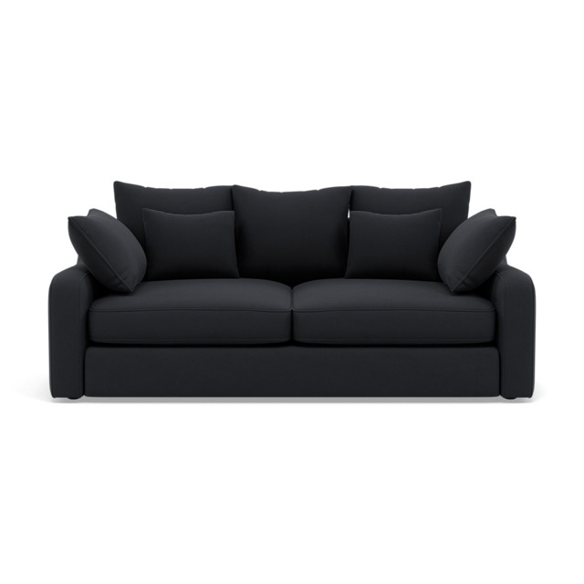 Thalia 2 Seater Sofa - Small Sofa Grade B - Pillow Back / Plush Velvet Charcoal - image 1